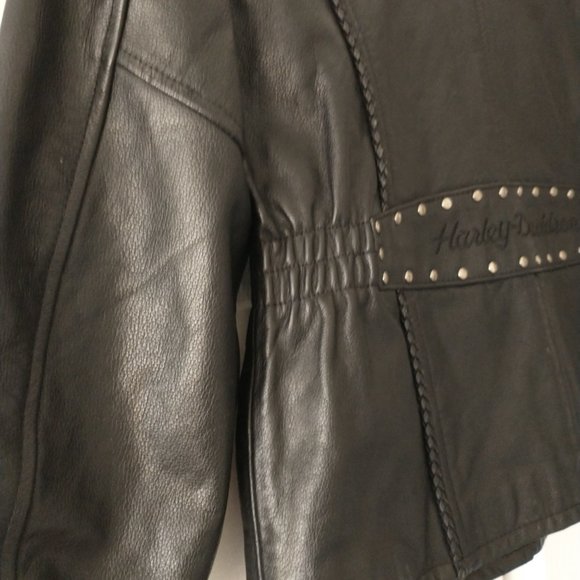 Black Harley Davidson Size XL W (Wide) Leather Jacket - Picture 10 of 16